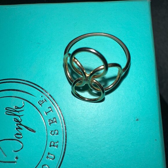 circles goldtone ring sz 7 - Picture 9 of 10